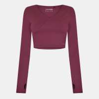 Usa Pro Wrap Front Top Womens Dark Cherry 