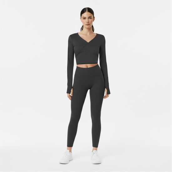 Usa Pro Wrap Front Top Womens Black 