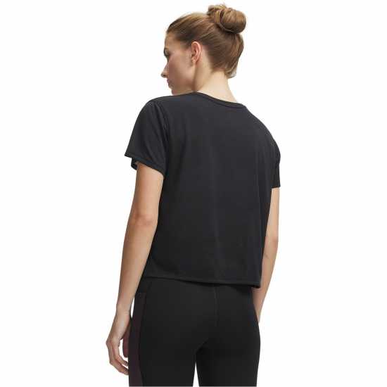 Under Armour Women's Velociti Short Sleeve Performance Gym Top Black/Reflect 