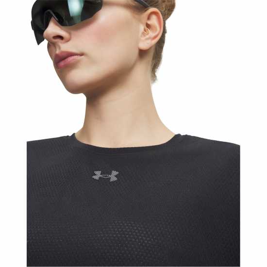 Under Armour Women's Velociti Short Sleeve Performance Gym Top Black/Reflect 