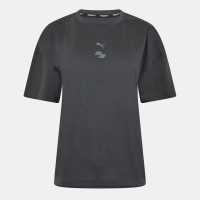 Puma Women's Hyrox Short-Sleeve Performance Gym Top Тъмно сиво 