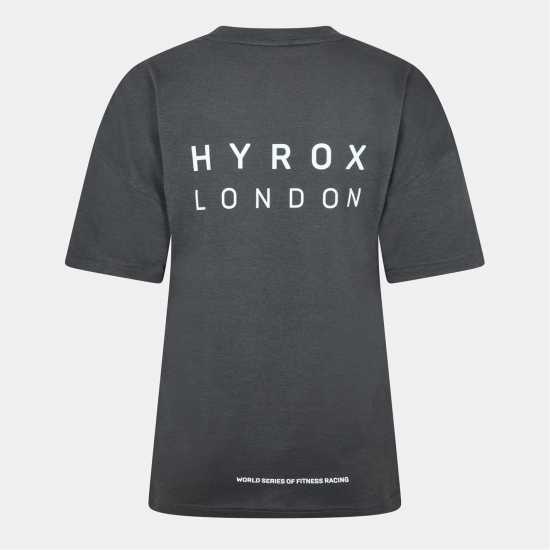 Puma Women's Hyrox Short-Sleeve Performance Gym Top Тъмно сиво 