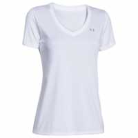 Under Armour Дамска Тениска Tech Solid T Shirt Ladies White Дамски тениски и фланелки
