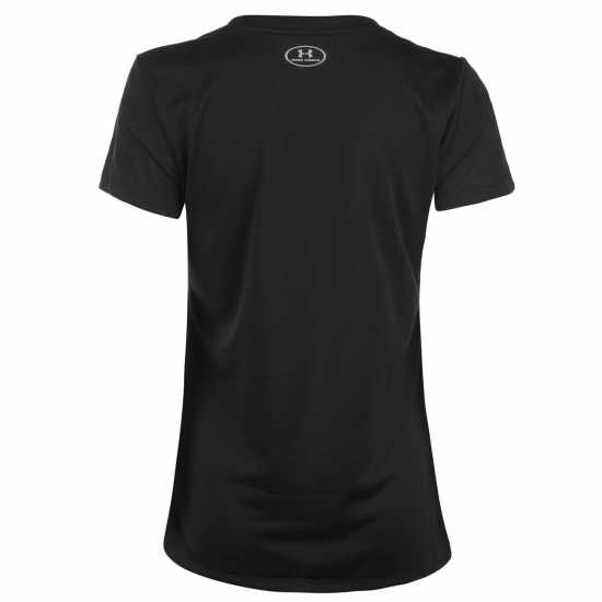 Under Armour Дамска Тениска Tech Solid T Shirt Ladies Black Дамски тениски и фланелки