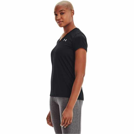 Under Armour Tech™ V-Neck Short Sleeve Womens Черно 