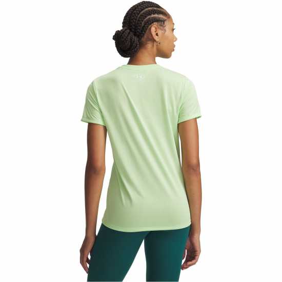 Under Armour Tech™ V-Neck Short Sleeve Womens Lime/White 