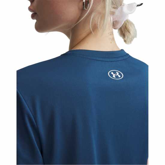 Under Armour Tech™ V-Neck Short Sleeve Womens Wham Blue/White 