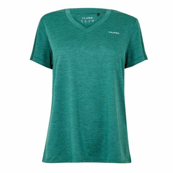Usa Pro The  Tech V Tee Ladies Forest Green 