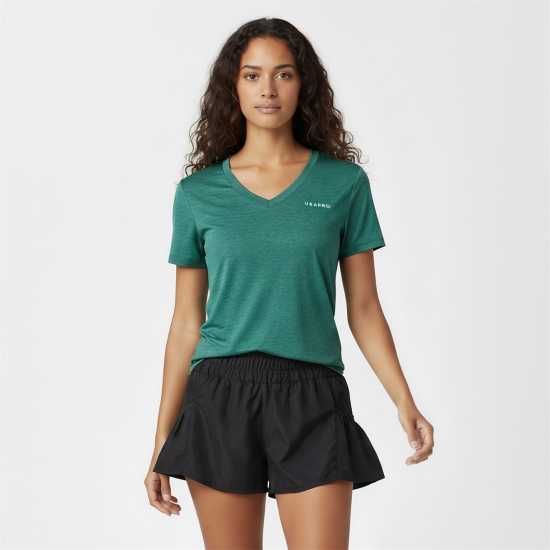 Usa Pro The  Tech V Tee Ladies Forest Green 