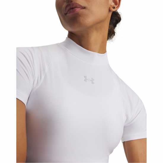 Under Armour Women's Heatgear Cropped Short Sleeve Performance Gym Top  
