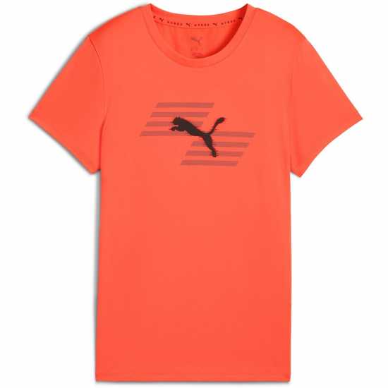 Puma Women's Hyrox Short-Sleeve Performance Gym Top Светещо червено 
