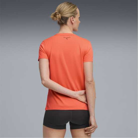 Puma Women's Hyrox Short-Sleeve Performance Gym Top Светещо червено 