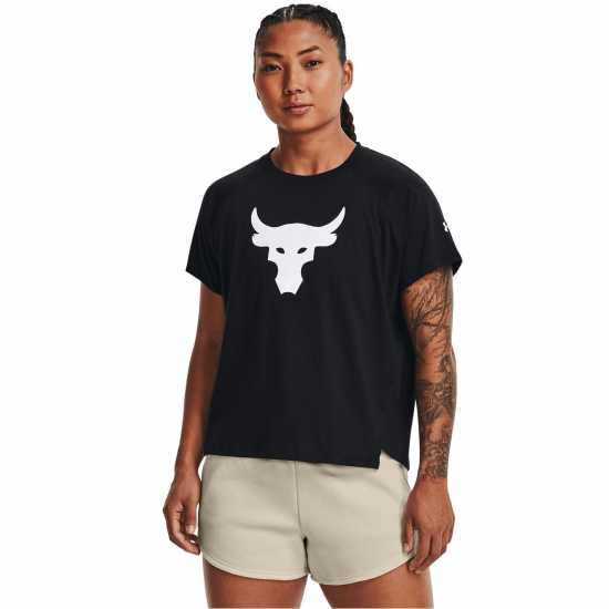 Under Armour Тениска Armour Project Rock Bull Short Sleeve T Shirt Womens  Атлетика