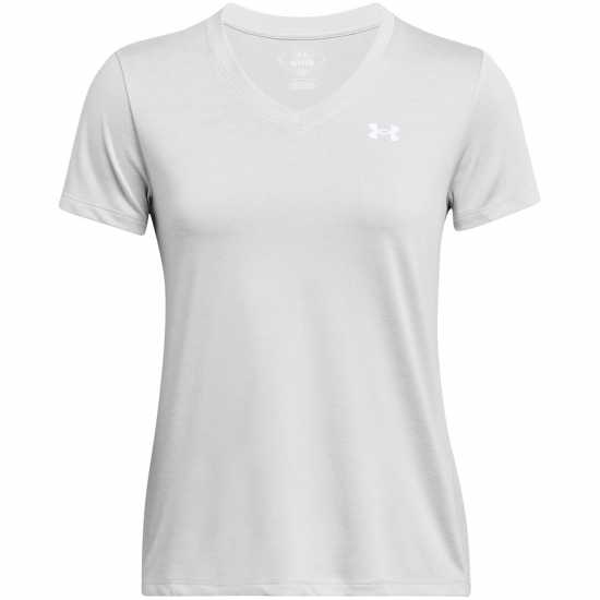 Under Armour Tech™ Twist V-Neck Short Sleeve Womens Хало Сиво 
