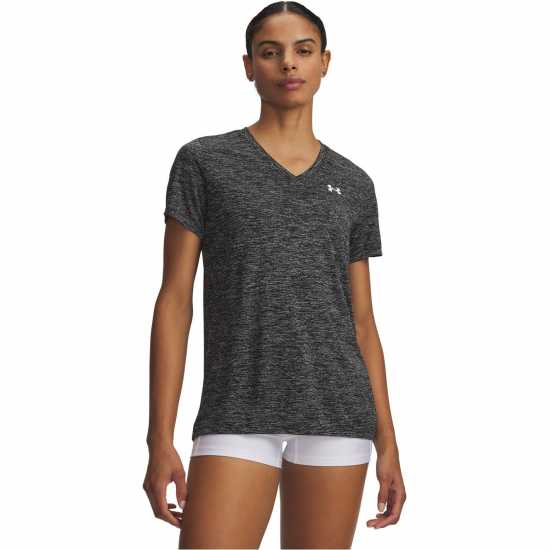 Under Armour Tech™ Twist V-Neck Short Sleeve Womens Черно 