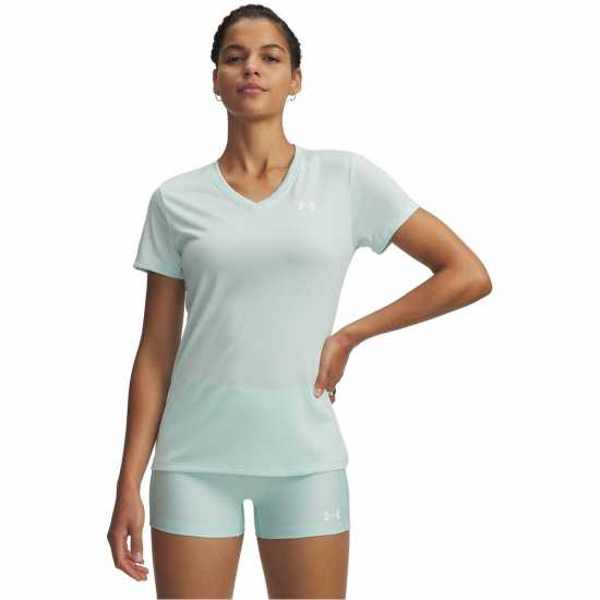 Under Armour Tech™ Twist V-Neck Short Sleeve Womens Refresh Mint Under Armour Tech™ Twist V-Neck Short Sleeve Womens Refresh Mint