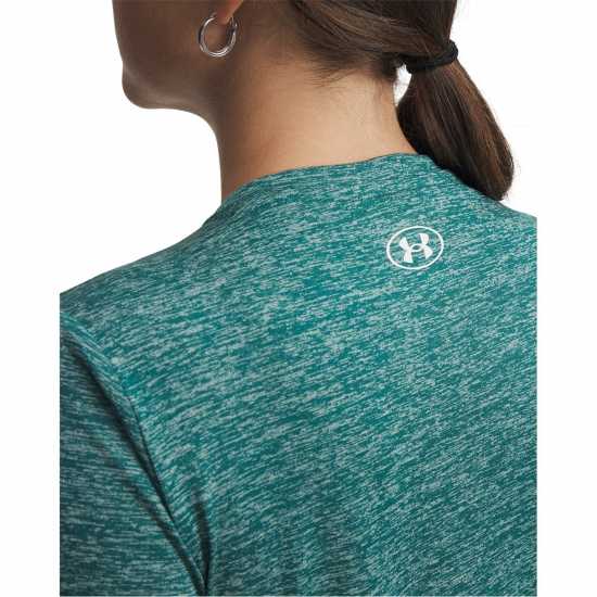 Under Armour Tech™ Twist V-Neck Short Sleeve Womens Rack Green 