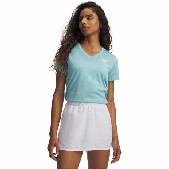 Under Armour Tech™ Twist V-Neck Short Sleeve Womens Blue Haze Under Armour Tech™ Twist V-Neck Short Sleeve Womens Blue Haze