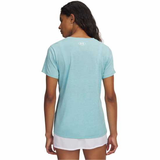 Under Armour Tech™ Twist V-Neck Short Sleeve Womens Blue Haze Under Armour Tech™ Twist V-Neck Short Sleeve Womens Blue Haze