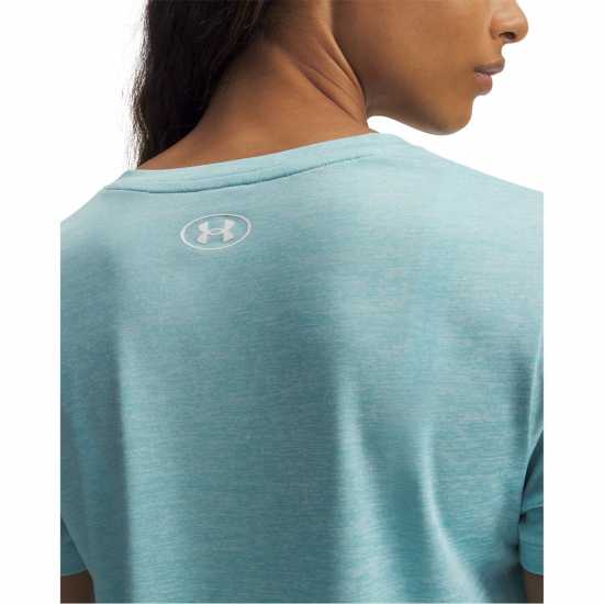 Under Armour Tech™ Twist V-Neck Short Sleeve Womens Blue Haze Under Armour Tech™ Twist V-Neck Short Sleeve Womens Blue Haze