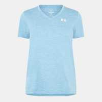 Under Armour Tech™ Twist V-Neck Short Sleeve Womens Синьо Спокойствие 