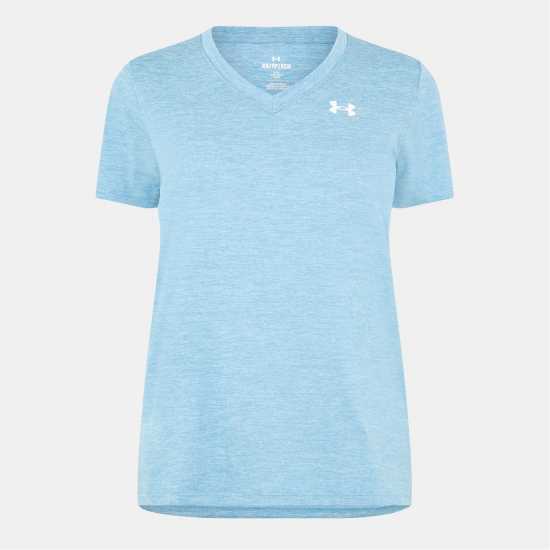 Under Armour Tech™ Twist V-Neck Short Sleeve Womens Синьо Спокойствие 