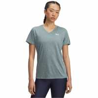 Under Armour Tech™ Twist V-Neck Short Sleeve Womens Джаспърско синьо 