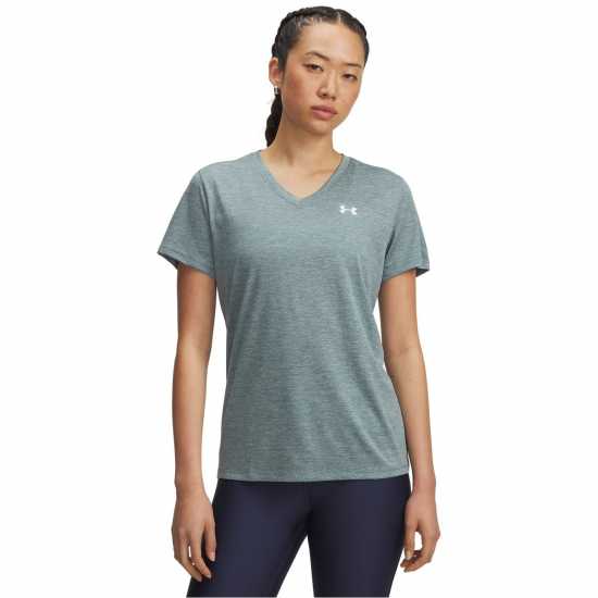 Under Armour Tech™ Twist V-Neck Short Sleeve Womens Джаспърско синьо 