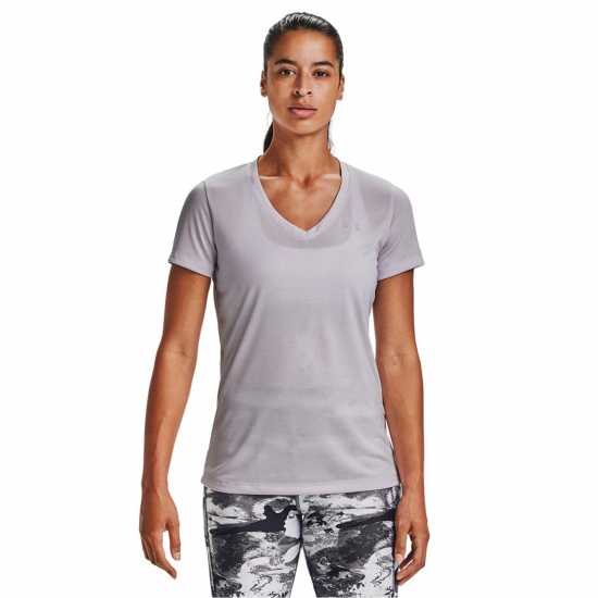 Sale Дамска Тениска Under Armour Tech Twist T Shirt Ladies Turquoise - Дамски тениски с яка