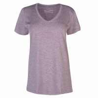 Sale Дамска Тениска Under Armour Tech Twist T Shirt Ladies Ash Plum Дамски тениски и фланелки