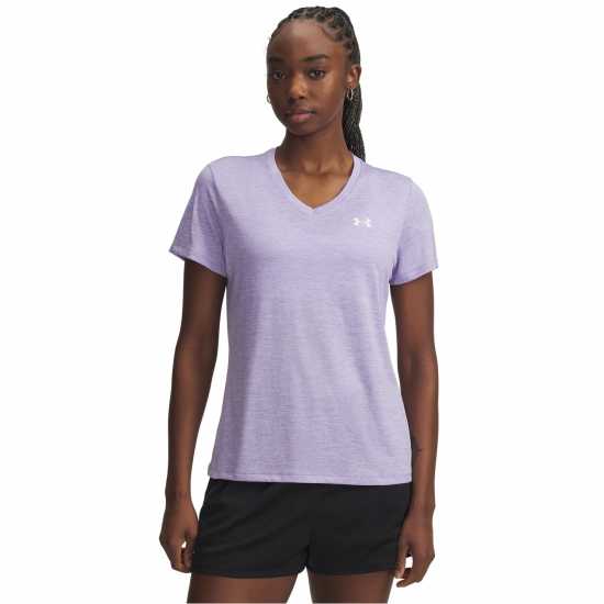 Under Armour Tech™ Twist V-Neck Short Sleeve Womens Прозрачен Under Armour Tech™ Twist V-Neck Short Sleeve Womens Прозрачен