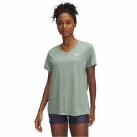 Under Armour Tech™ Twist V-Neck Short Sleeve Womens Силициево зелено 