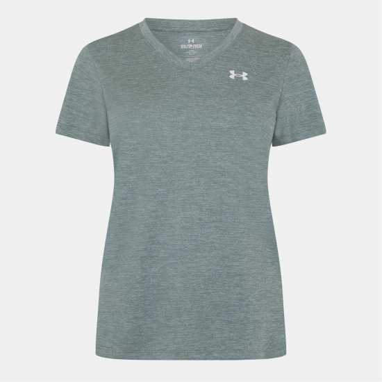 Under Armour Tech™ Twist V-Neck Short Sleeve Womens Силициево зелено 