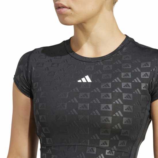 Adidas Hyperglam Training Emboss T-Shirt Womens  