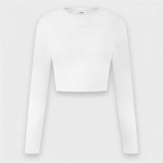 Usa Pro Pro Long Sleeve Crop Top Womens Крем Usa Pro Pro Long Sleeve Crop Top Womens Крем