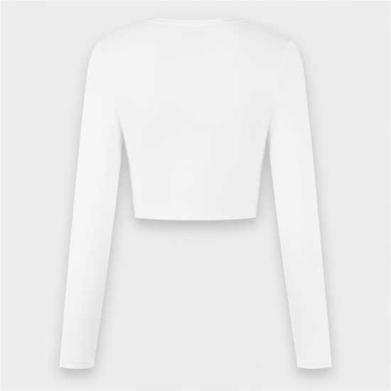 Usa Pro Pro Long Sleeve Crop Top Womens Крем Usa Pro Pro Long Sleeve Crop Top Womens Крем