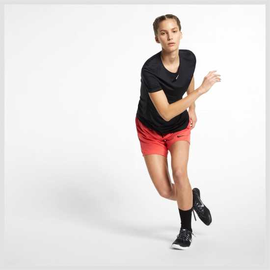 Nike Дамска Блуза Къси Ръкави Mesh Short Sleeve T Shirt Ladies  Дамски дрехи за бягане