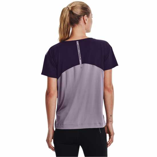 Under Armour Rush Novelty Short Sleeve T-Shirt Womens Purple Атлетика