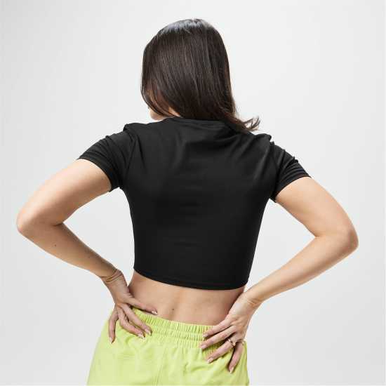 Usa Pro Pro Training Ss Crop T-Shirts Womens Черно 