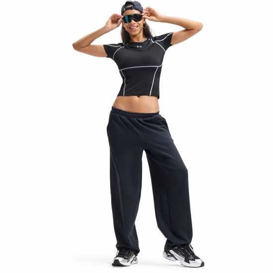 Under Armour Womens Heatgear® Elite Short Sleeve Performance Gym Top Ultimate Black 