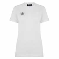 Umbro Crew T-Shirt Womens White/Black Атлетика