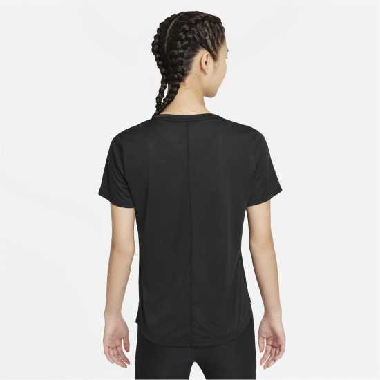 Nike Dri-FIT One Women's Standard Fit Short-Sleeve Top Black Дамски тениски и фланелки