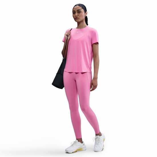 Nike Dri-Fit One Women's Standard Fit Short-Sleeve Top Игриво розово Nike Dri-FIT One Women's Standard Fit Short-Sleeve Top Игриво розово
