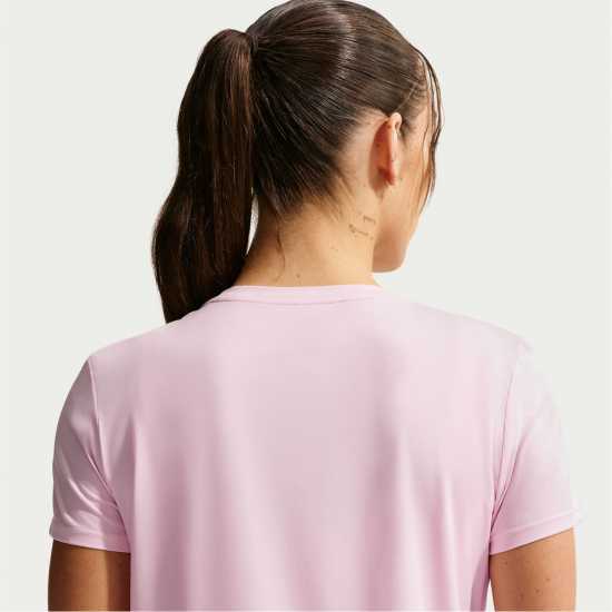 Nike Dri-Fit One Women's Standard Fit Short-Sleeve Top Pink Foam 