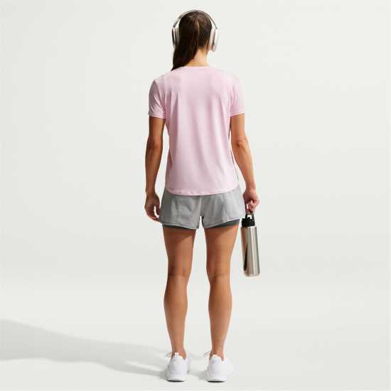 Nike Dri-Fit One Women's Standard Fit Short-Sleeve Top Pink Foam 