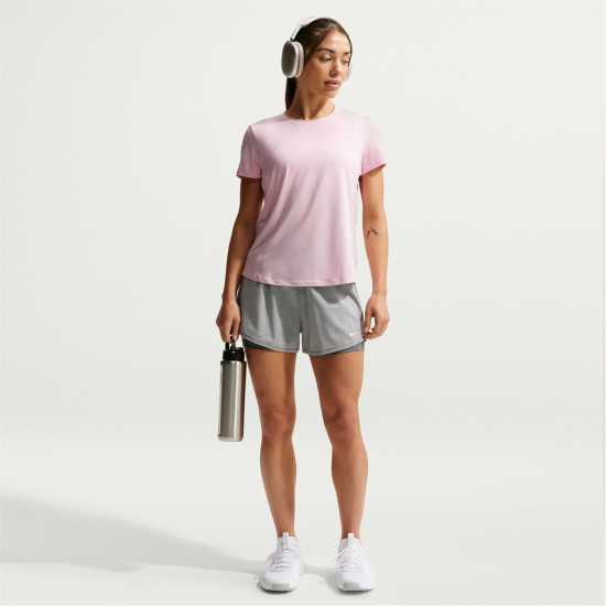 Nike Dri-Fit One Women's Standard Fit Short-Sleeve Top Pink Foam 
