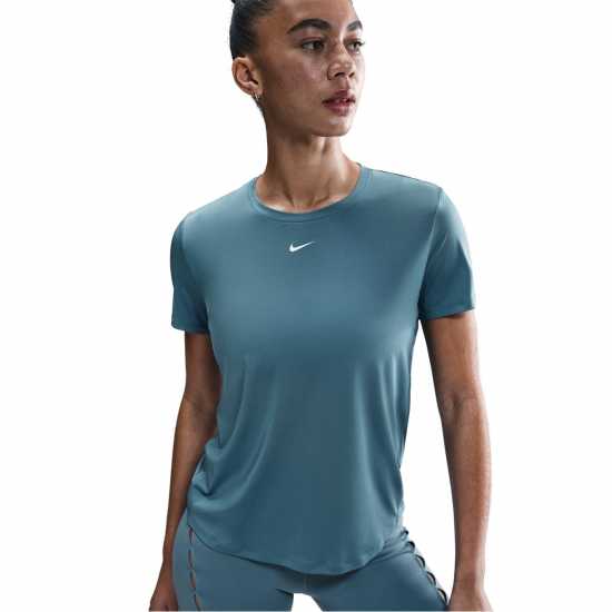 Nike Dri-Fit One Women's Standard Fit Short-Sleeve Top Димно синьо 