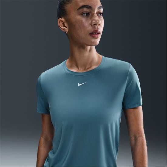 Nike Dri-Fit One Women's Standard Fit Short-Sleeve Top Димно синьо 