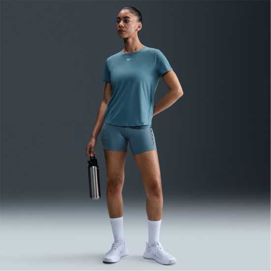 Nike Dri-Fit One Women's Standard Fit Short-Sleeve Top Димно синьо 