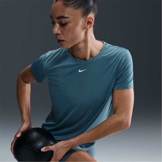 Nike Dri-Fit One Women's Standard Fit Short-Sleeve Top Димно синьо 